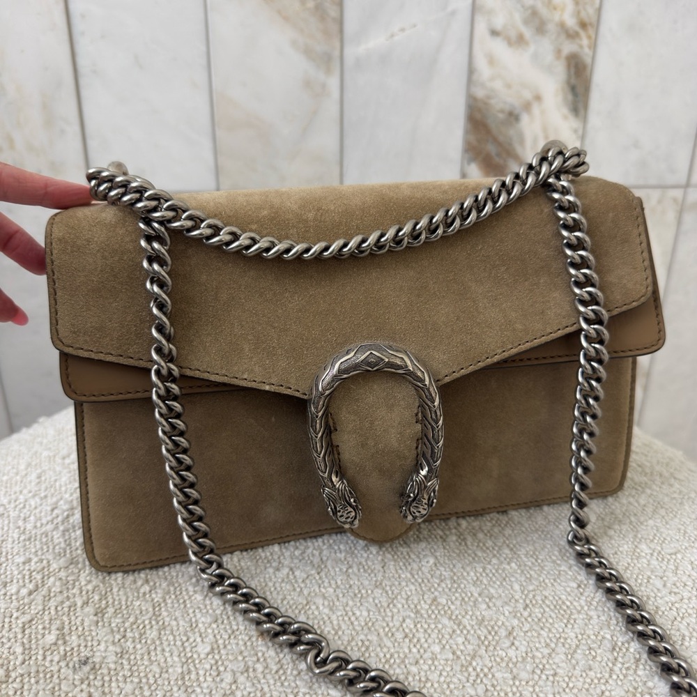 Gucci Dionysus Small taupe Suede/leather Shoulder Bag - Picture 2 of 6